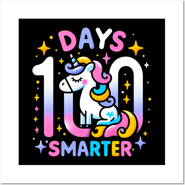 100 days smarter, whimsical unicorn, unicorn Wall Art by ANSAN